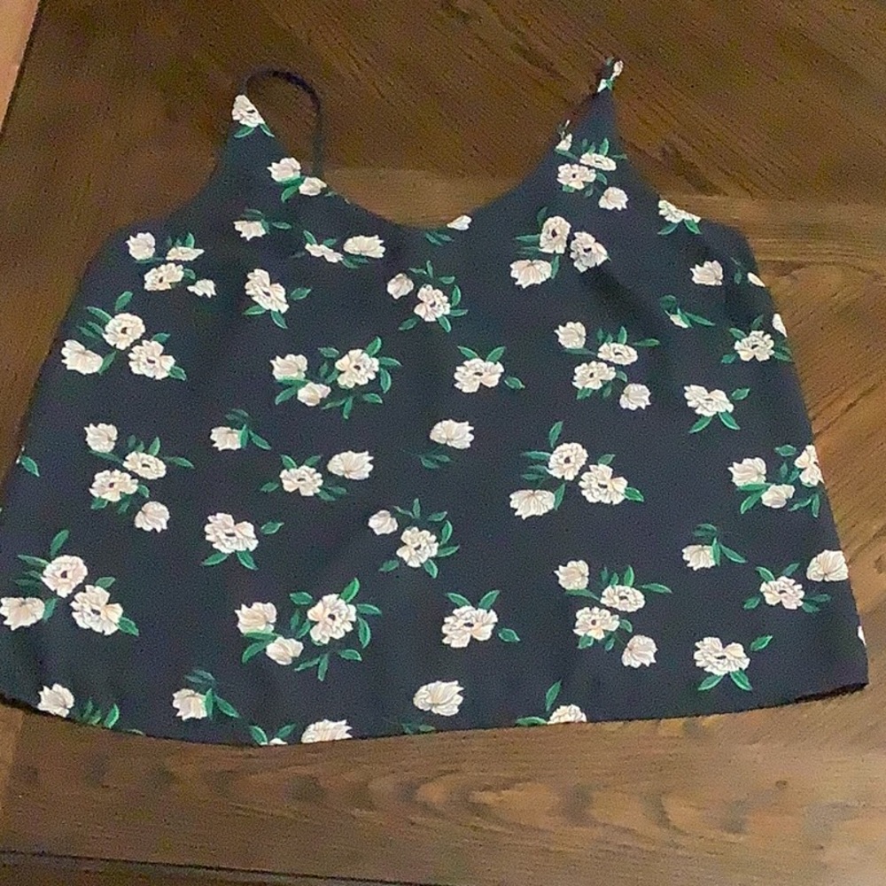 Banana Republic Factory Navy Floral Camisole